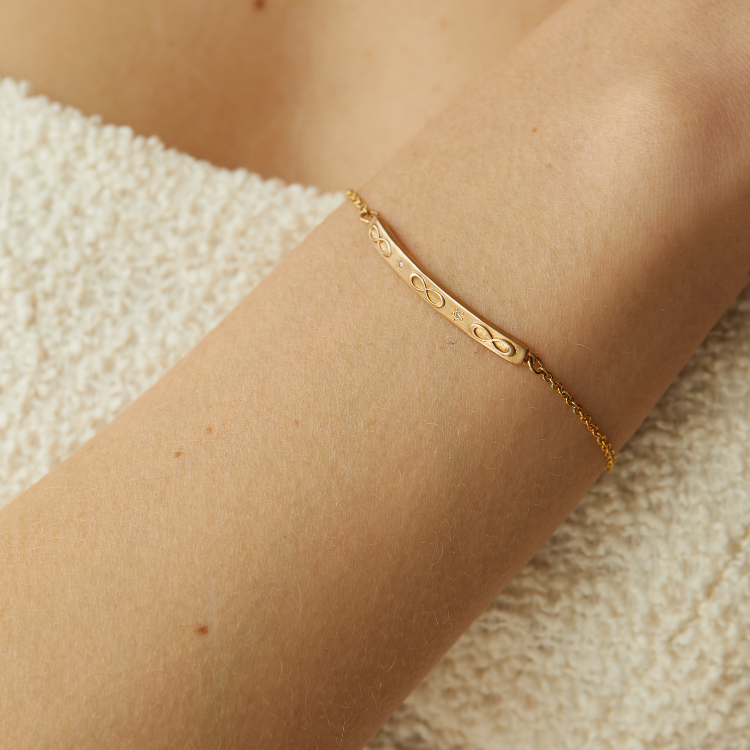 Infinity ID Bracelet Diamond Elizabeth Moore