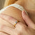 Rectangle Ring Aquamarine