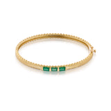Three in a Row Emerald Bracelet