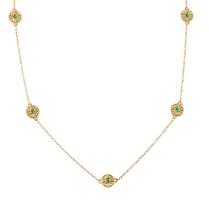 Emerald Station Necklace