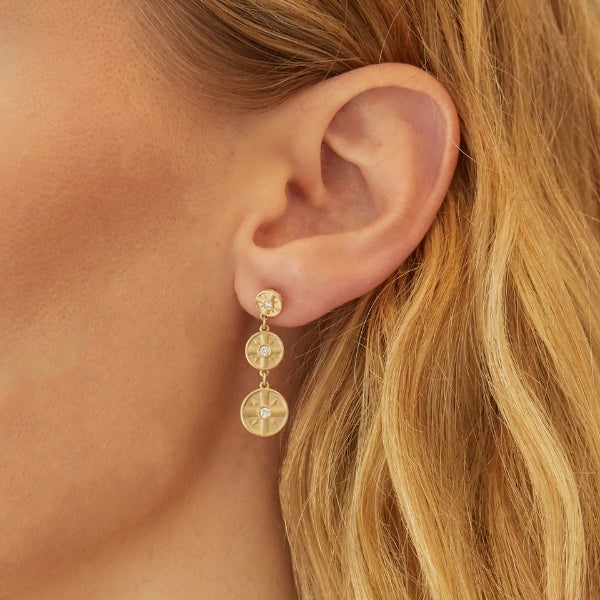 3 Drop Diamond Dangle Elizabeth Moore