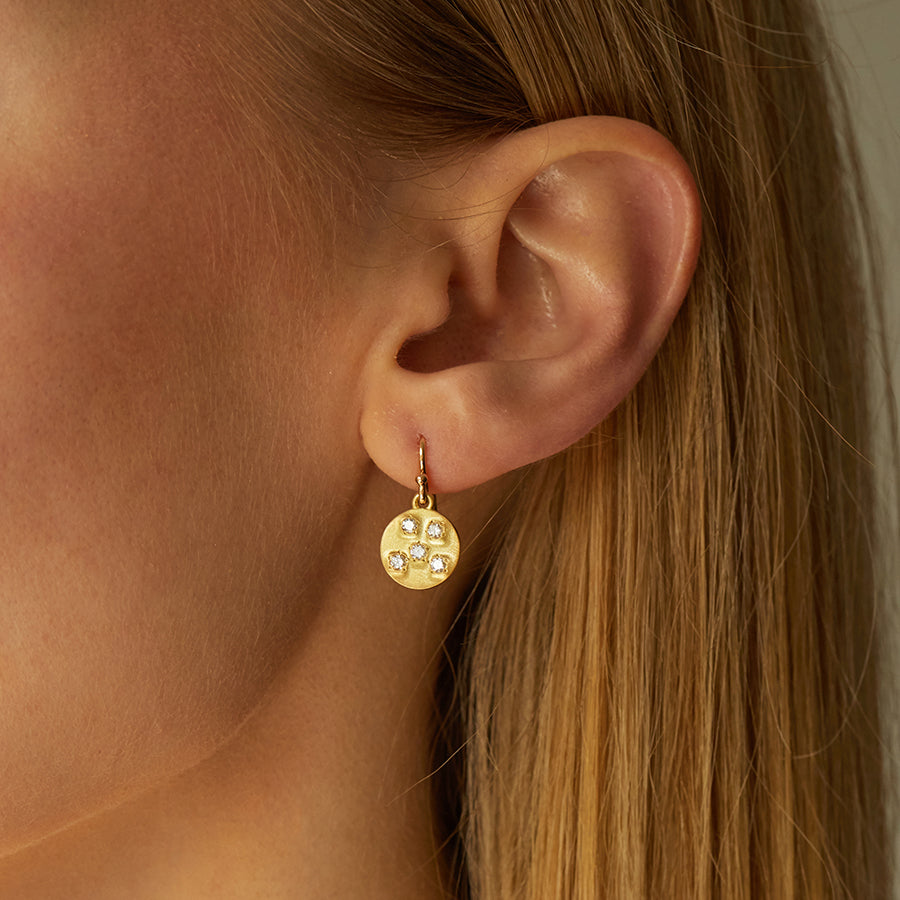 Elizabeth Moore Fine Jewelry Diamond Disc Earrings