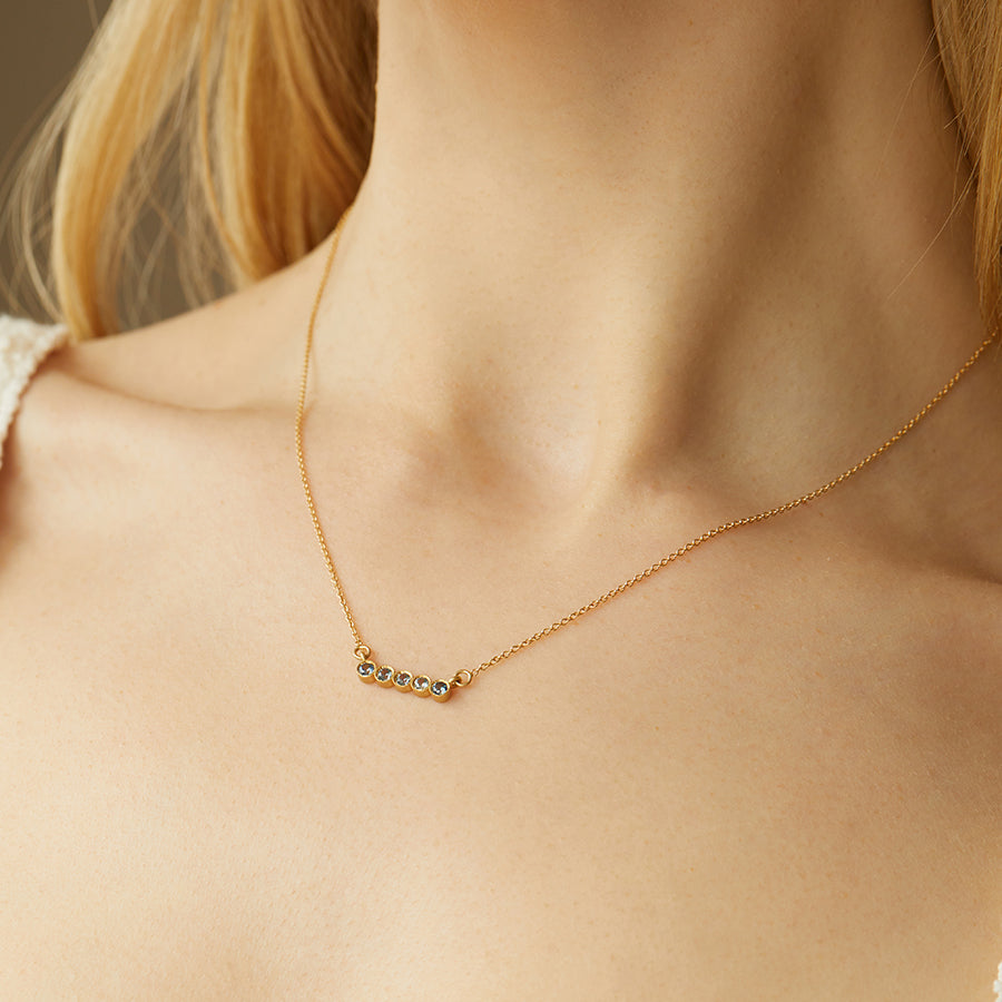 Montana Sapphire Bar Necklace Elizabeth Moore