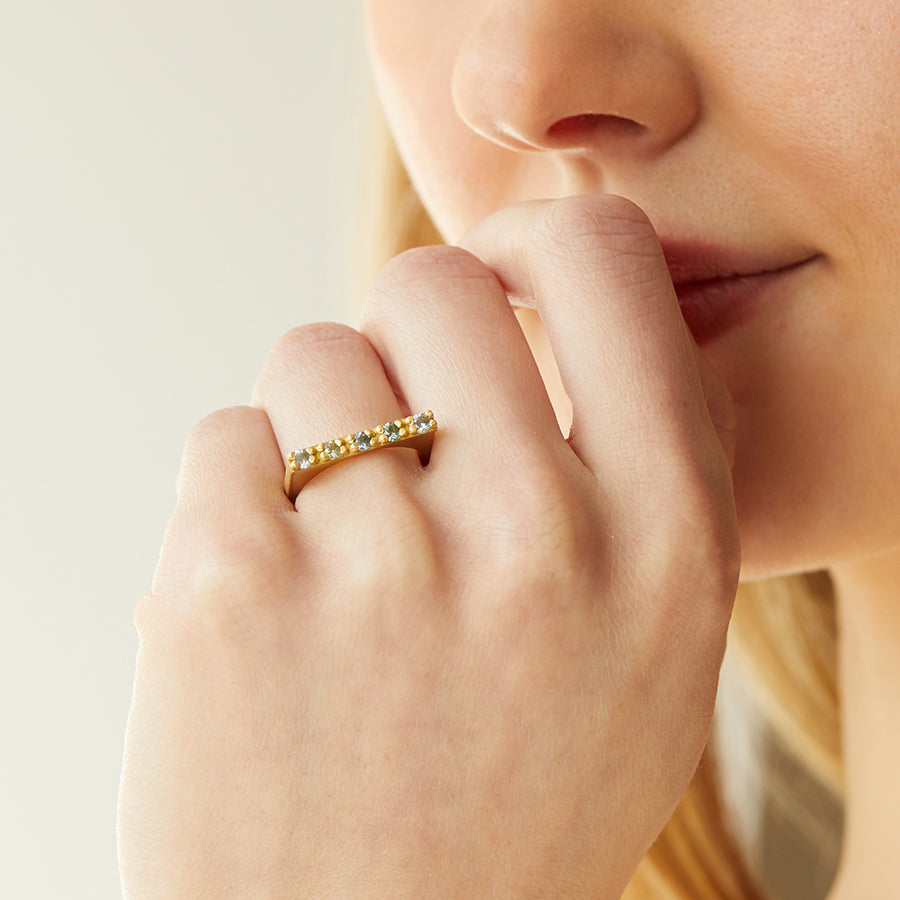 Montana Sapphire Bar Ring Elizabeth Moore