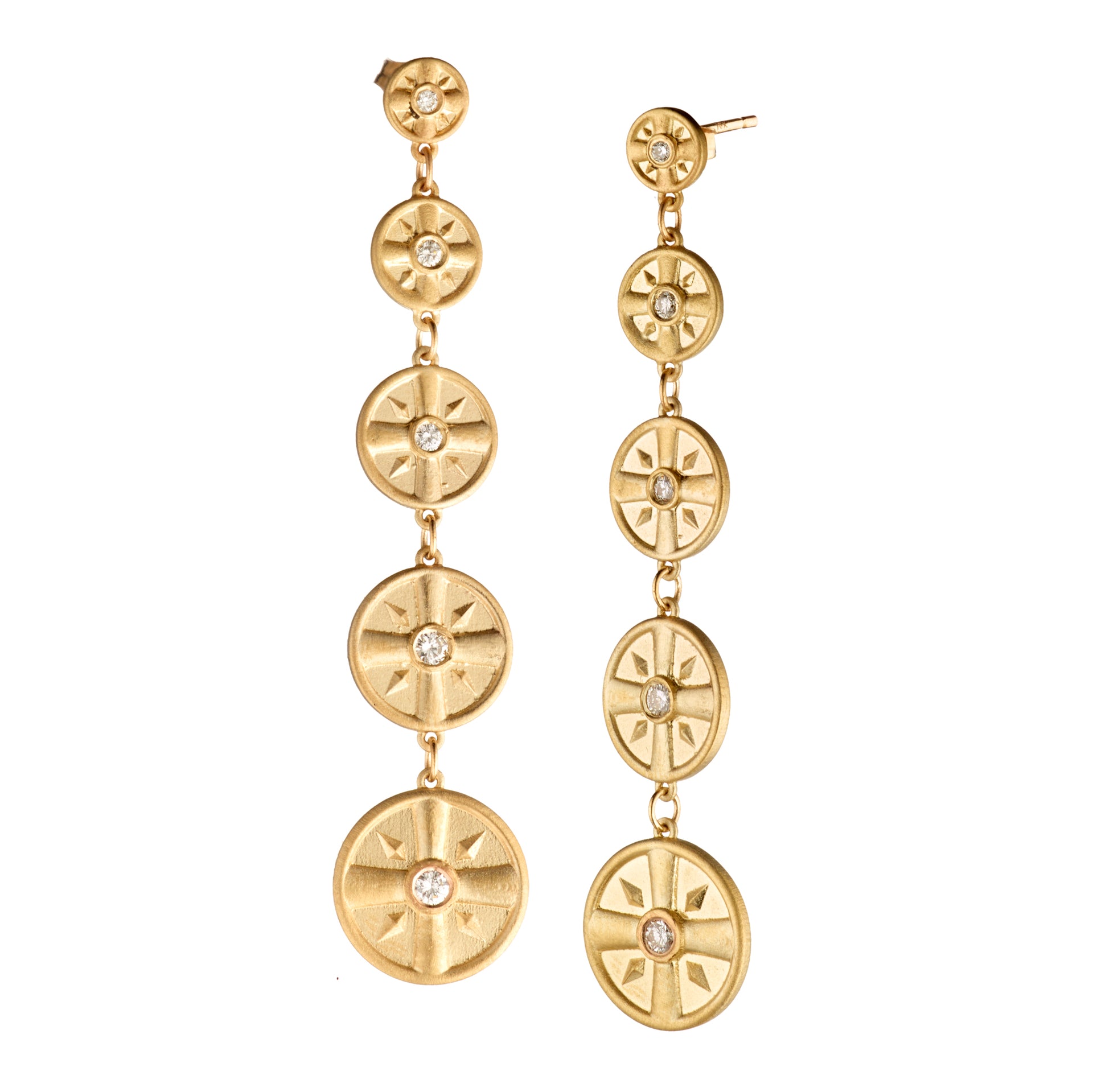 5 Drop Diamond Dangles