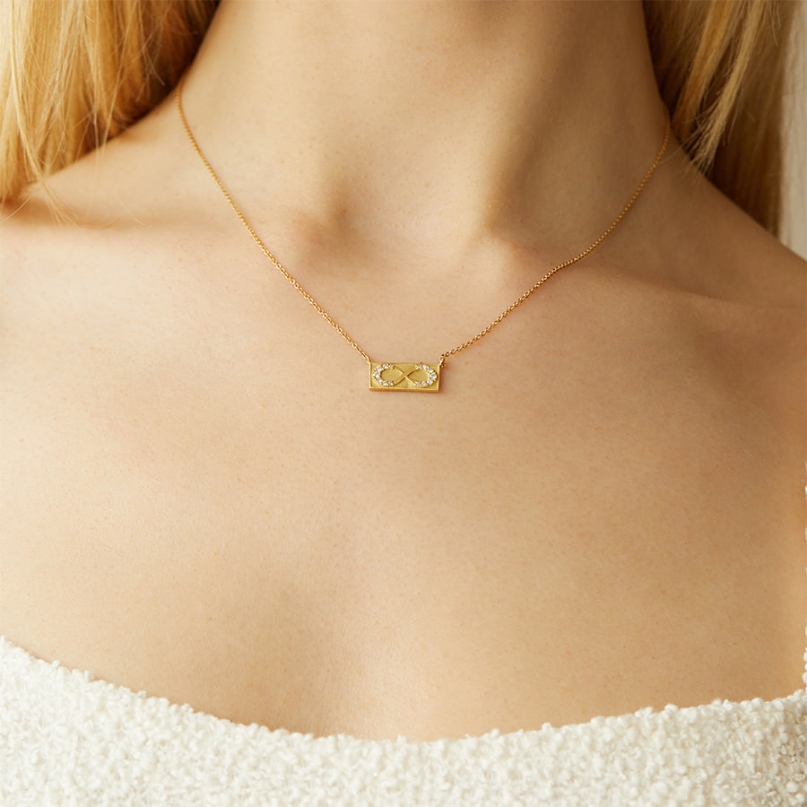 Infinity Diamond Bar Necklace Elizabeth Moore
