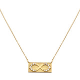 Infinity Diamond Bar Necklace