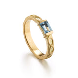 Aquamarine Rectangle Ring