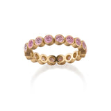 PINK MADAGASCAR SAPPHIRE Eternity Round Band