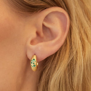 Fairy Dust Emerald Hoops