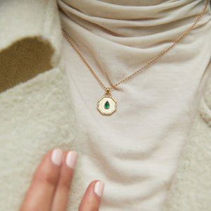 Fairy Dust Emerald Pendant