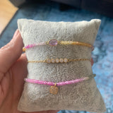 Rainbow Sapphire Shaded Charm Bracelet