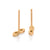 18k Recycled Gold Stud Earrings Conscious Sustainable Ethically Sourced Materials Fine Gold Jewelry