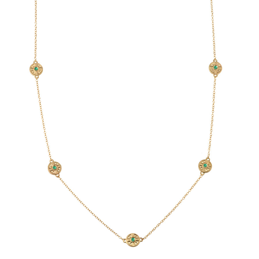 Emerald Station Necklace