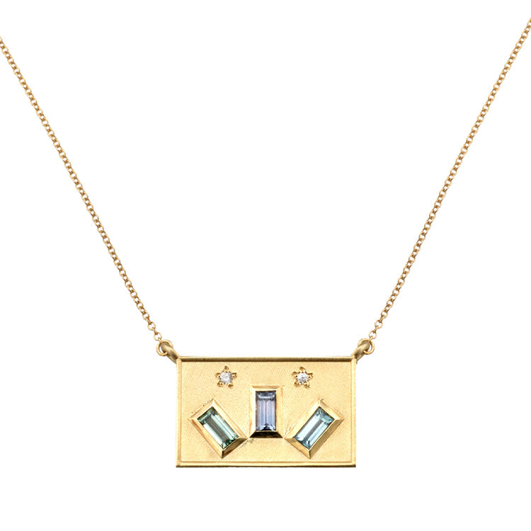 Montana Sapphire Tablet Necklace
