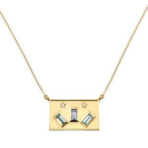 Montana Sapphire Tablet Necklace