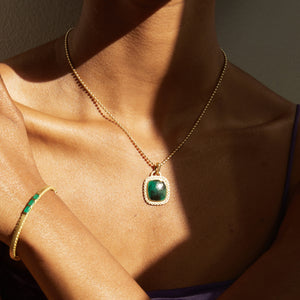 Emerald Infinity Pendant