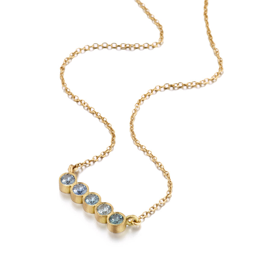 Montana Sapphire Bar  Necklace