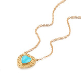 Elizabeth Moore Infinity Turquoise Heart Necklace